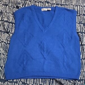 Cheryl Tiegs Women's Blue Sweater Vest Size Medium